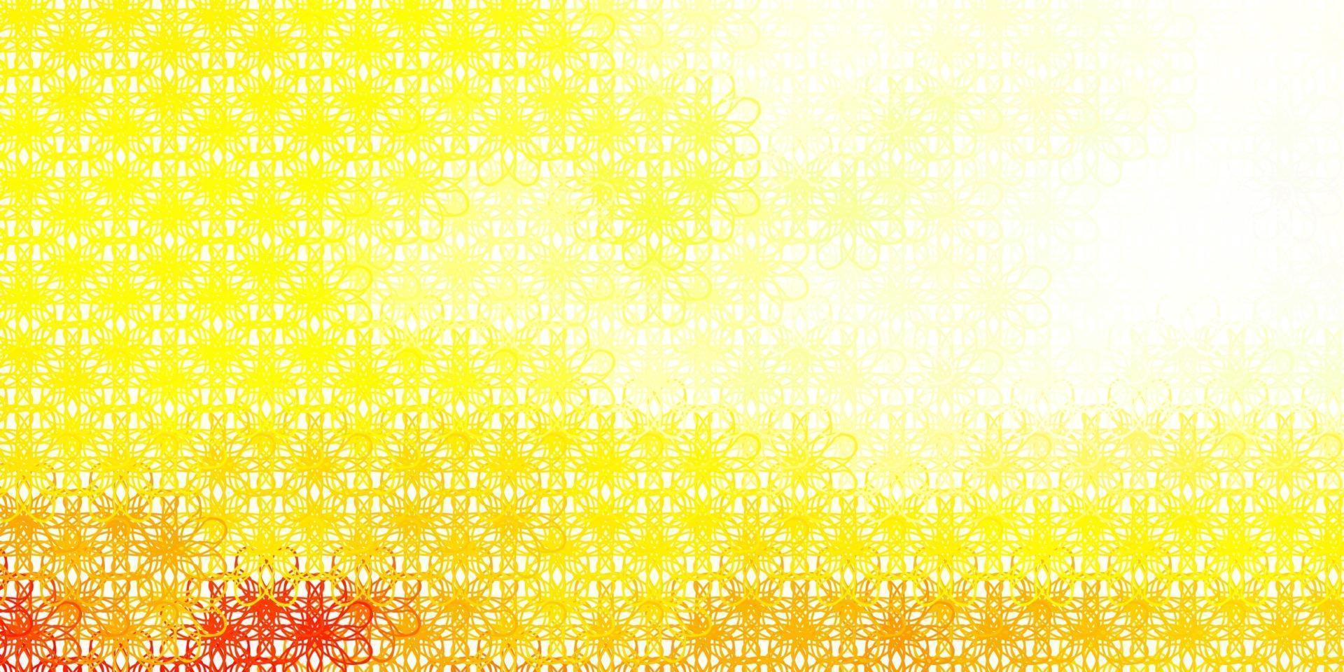 hellrote, gelbe Vektorschablone mit Linien. vektor