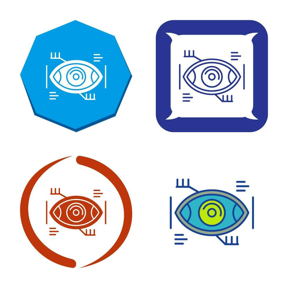 Vektorsymbol für die Augenerkennung vektor