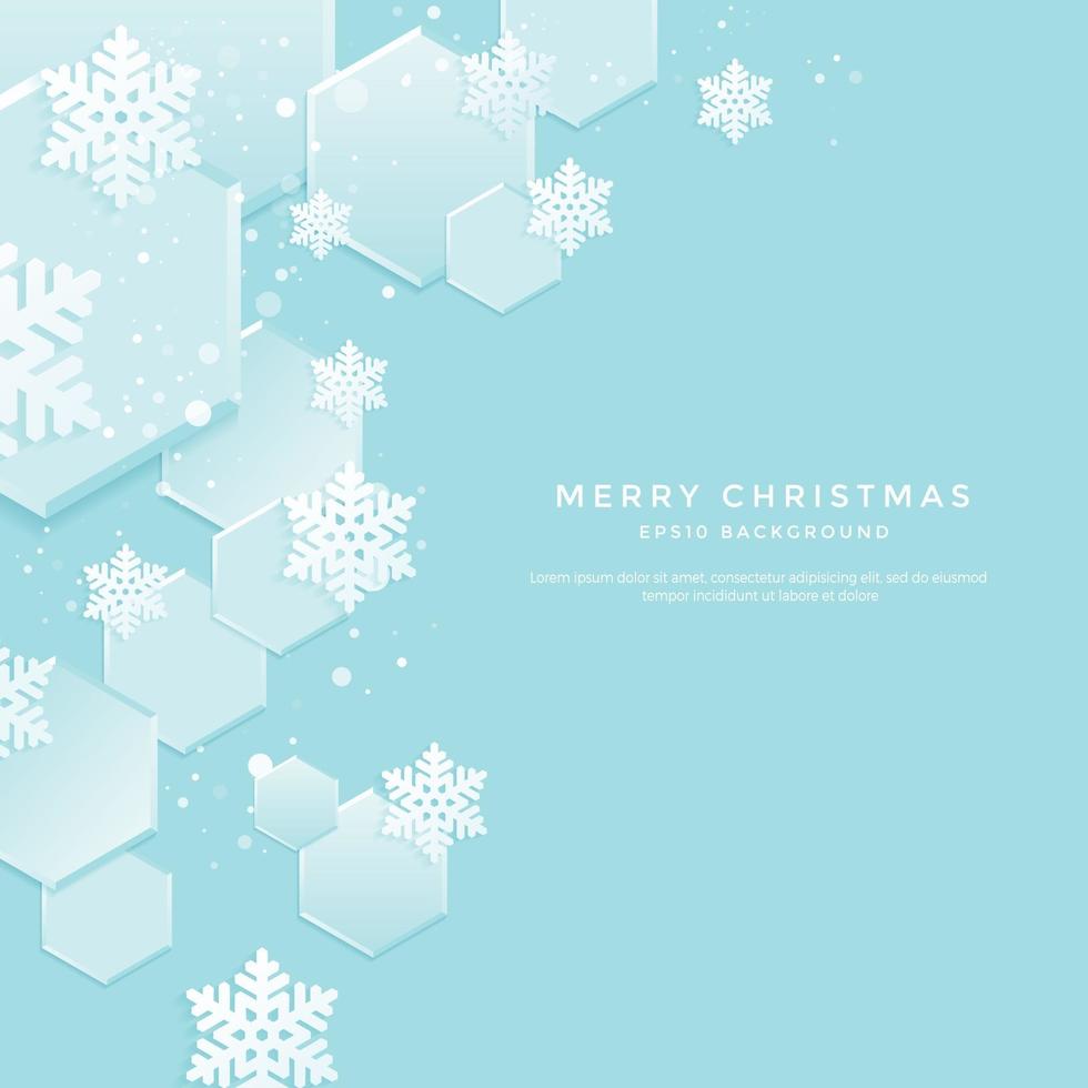 vinterbakgrund, vita julformer på en blå bakgrund vektor