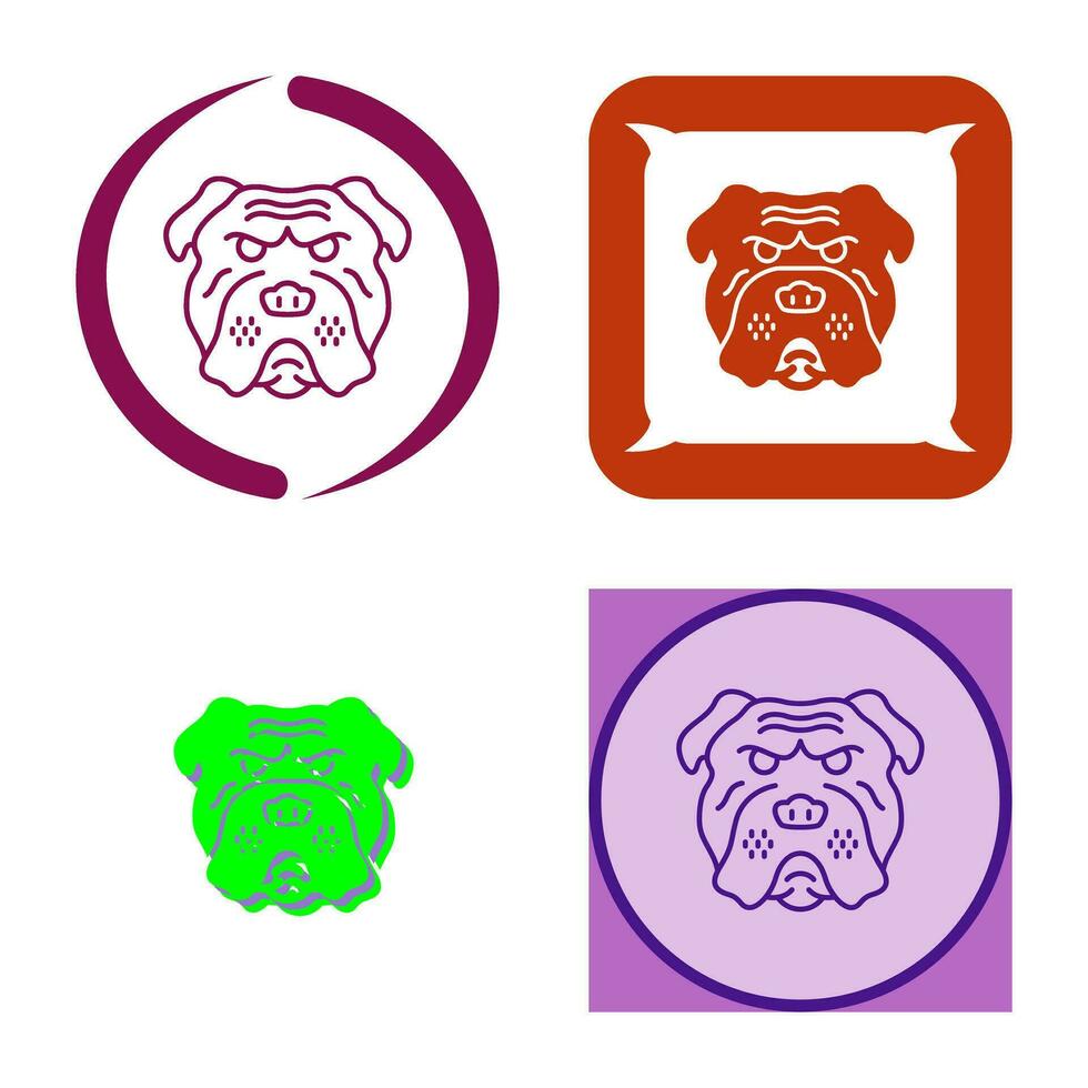 Bulldogge-Vektor-Symbol vektor