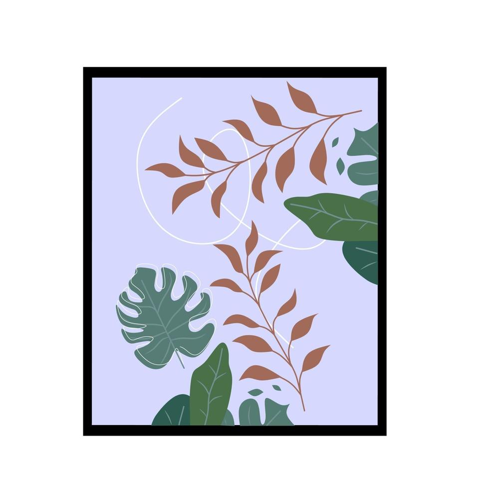 moderne minimalistische florale abstrakte ästhetische Illustration vektor