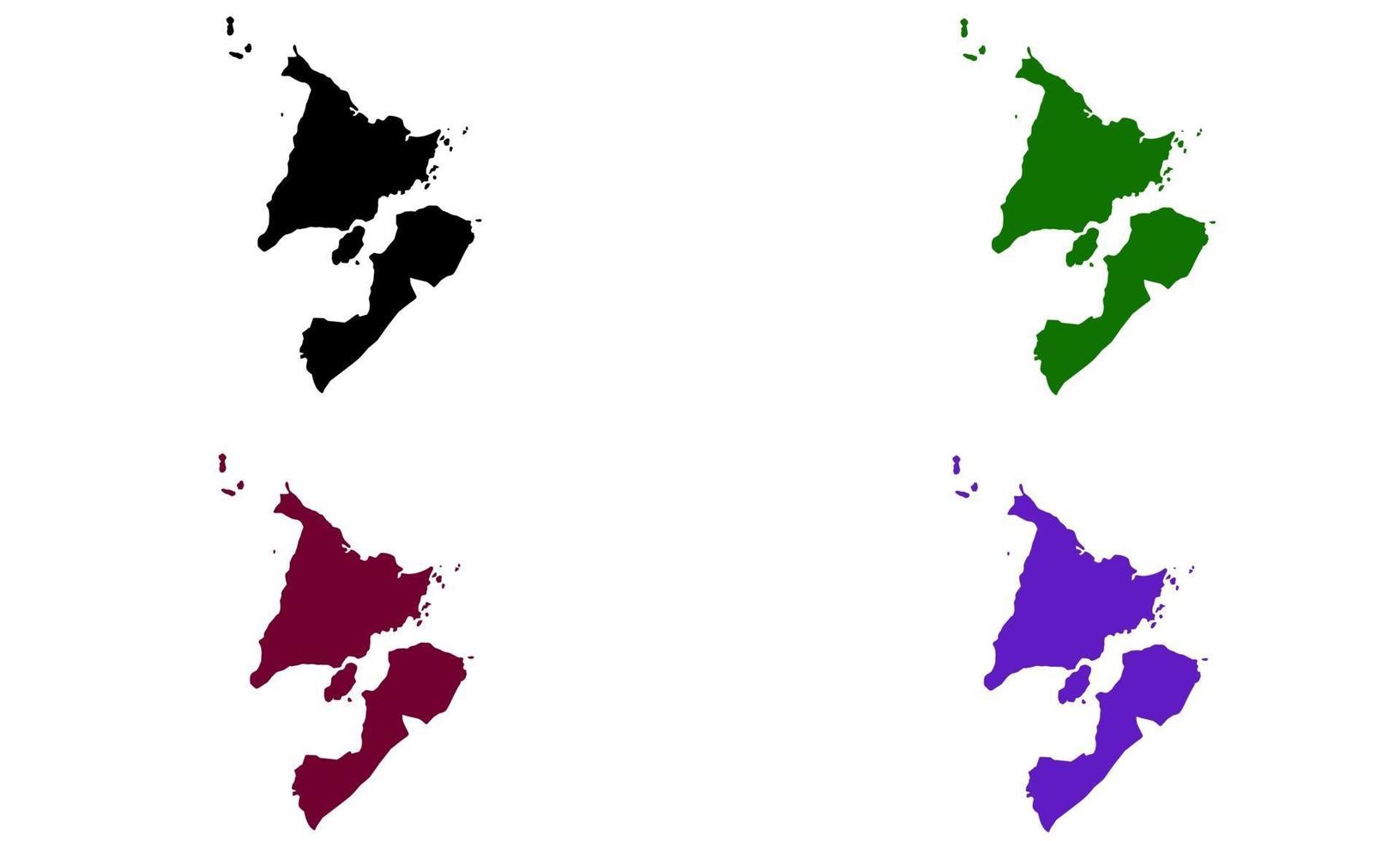 Silhouettenkarte der Region West Visayas auf den Philippinen vektor