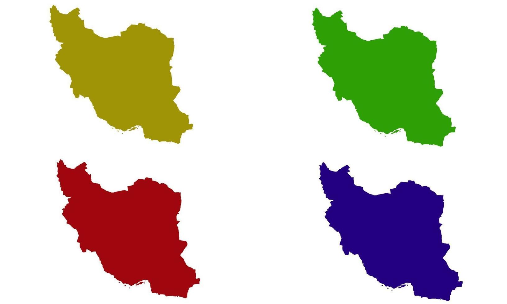 irans landskarta silhuett i Mellanöstern vektor