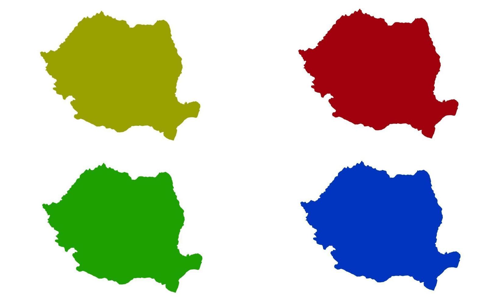 Rumänien Landkarte Silhouette auf dem Balkan vektor