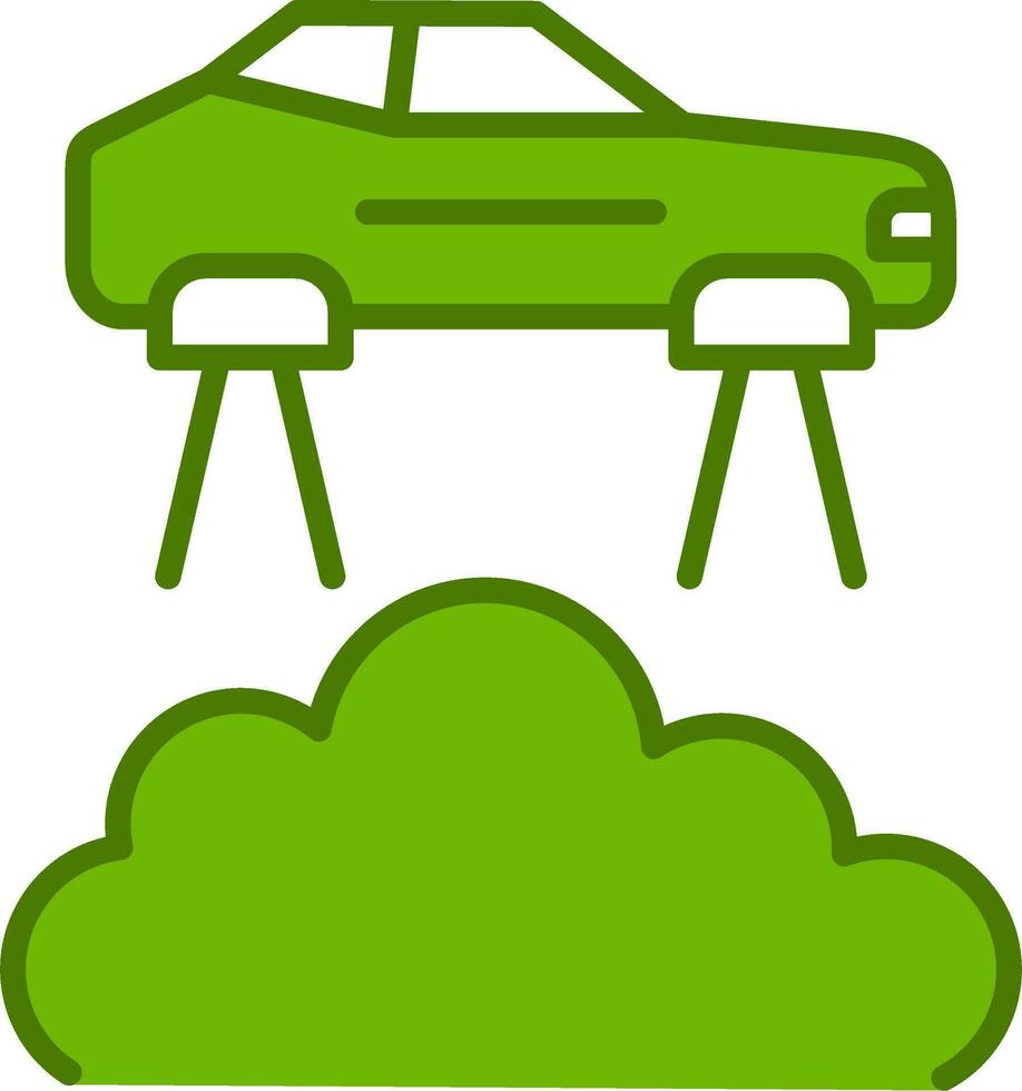 Vektorsymbol für fliegendes Auto vektor