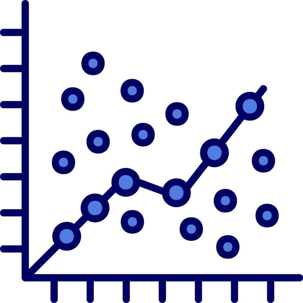 linjär regression vektor ikon