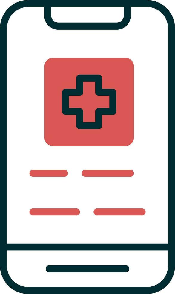 medicinsk app vektor ikon