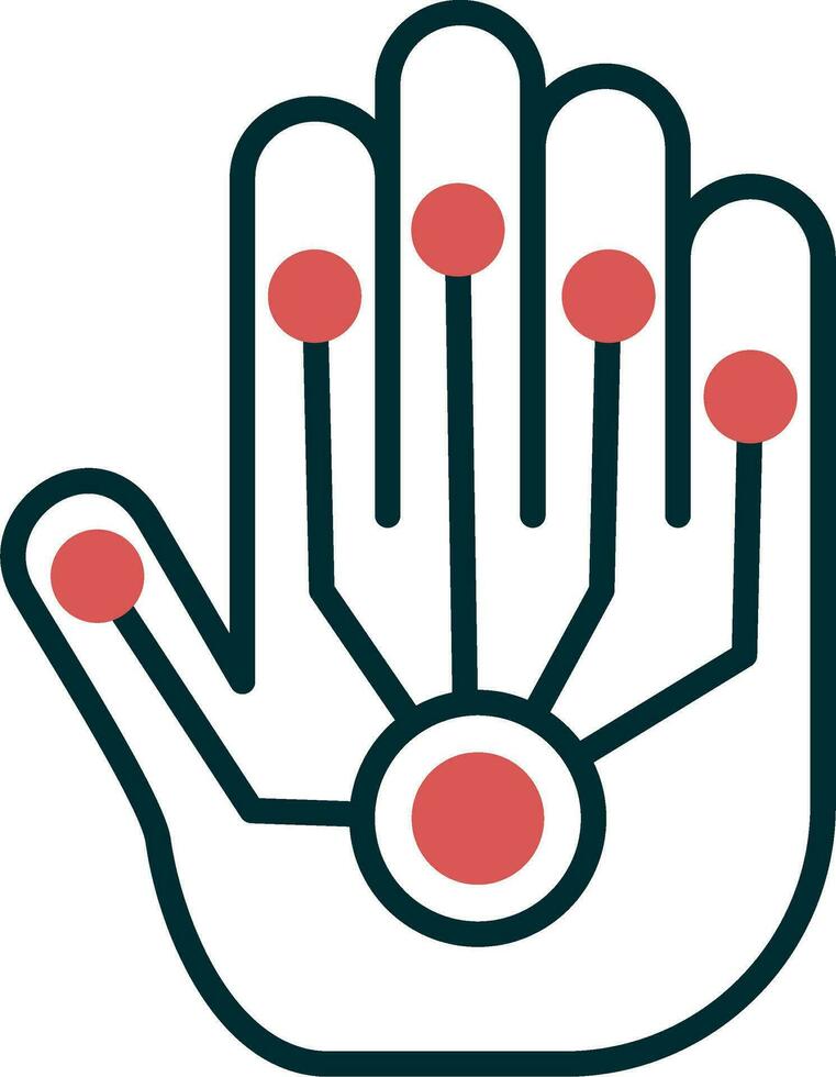 verdrahtet Handschuhe Vektor Symbol