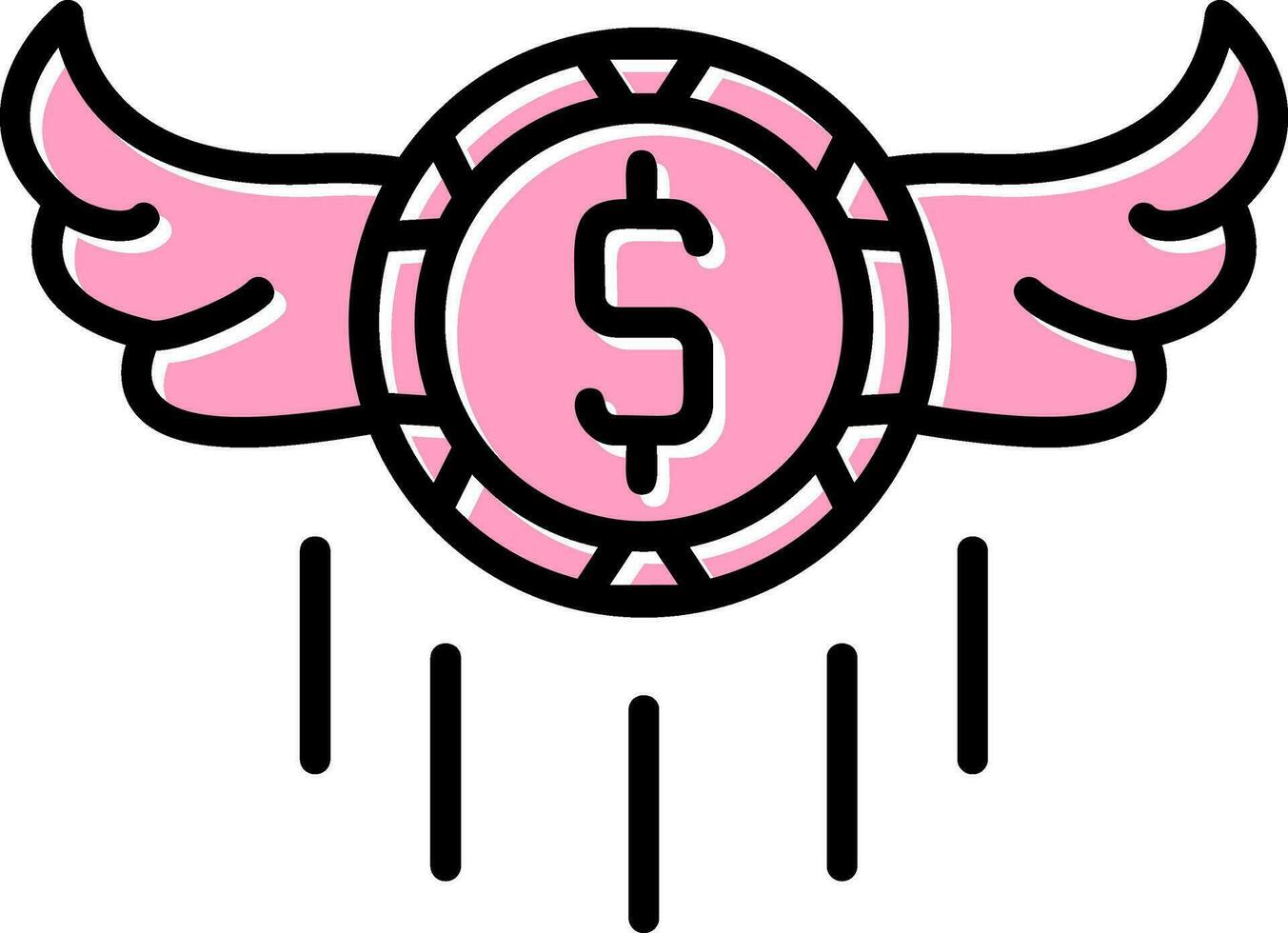 fliegend Geld Vektor Symbol