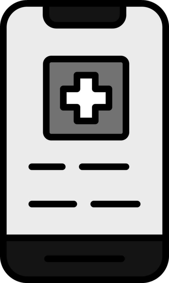 medicinsk app vektor ikon