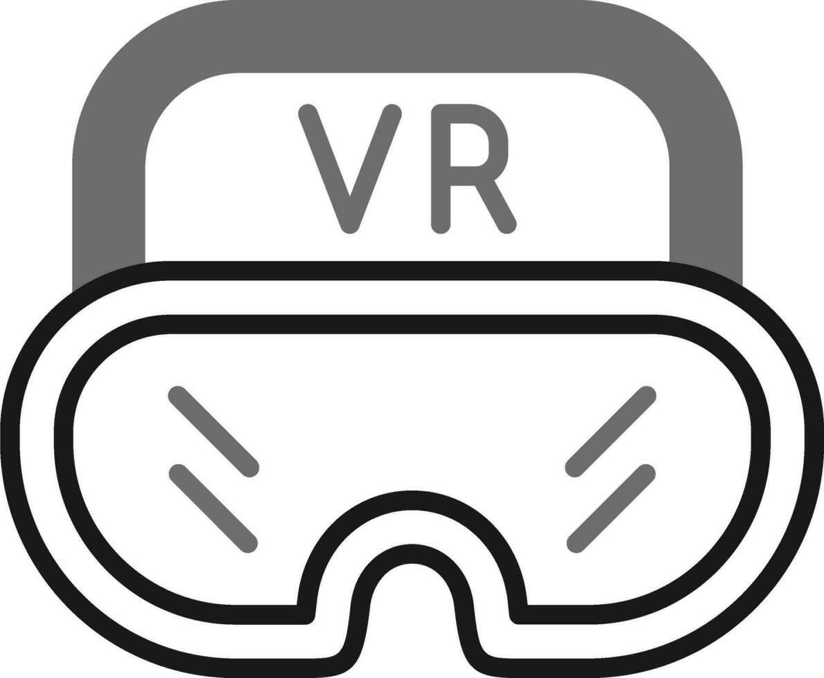 virtuell glasögon vektor ikon