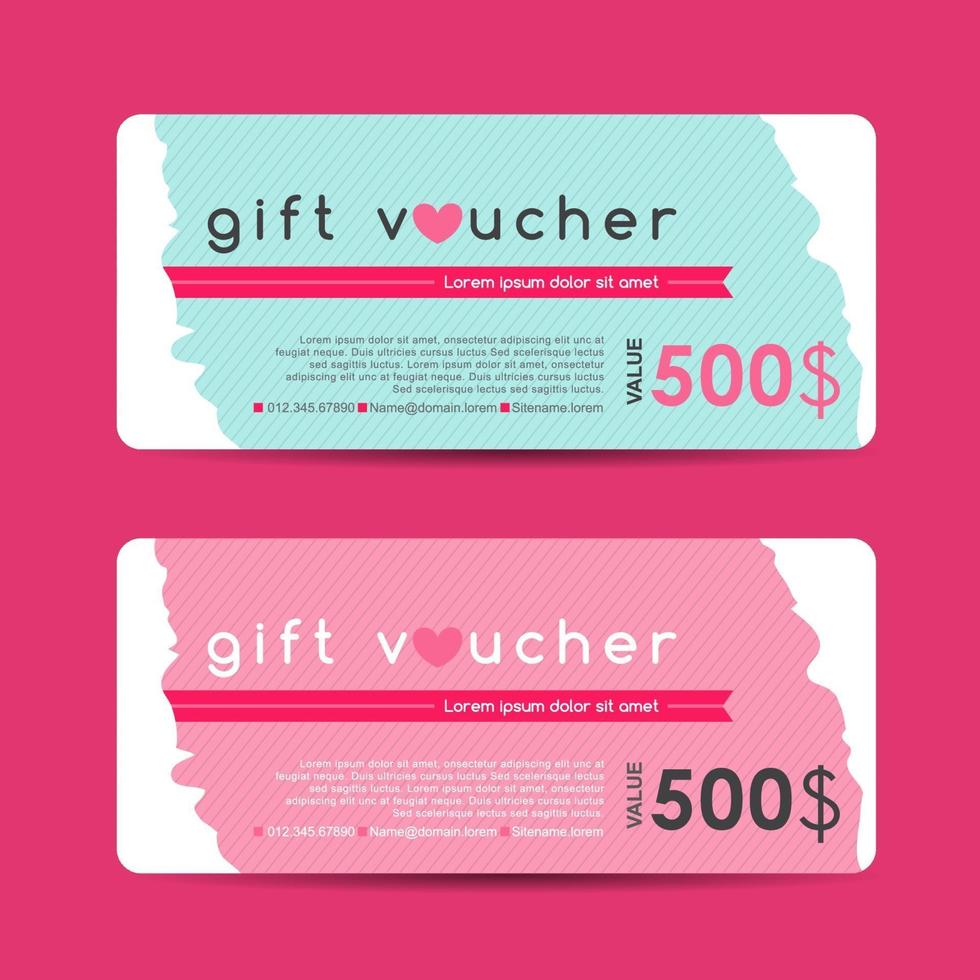 Geschenkgutschein Rabatt Banner Vorlage Design vektor