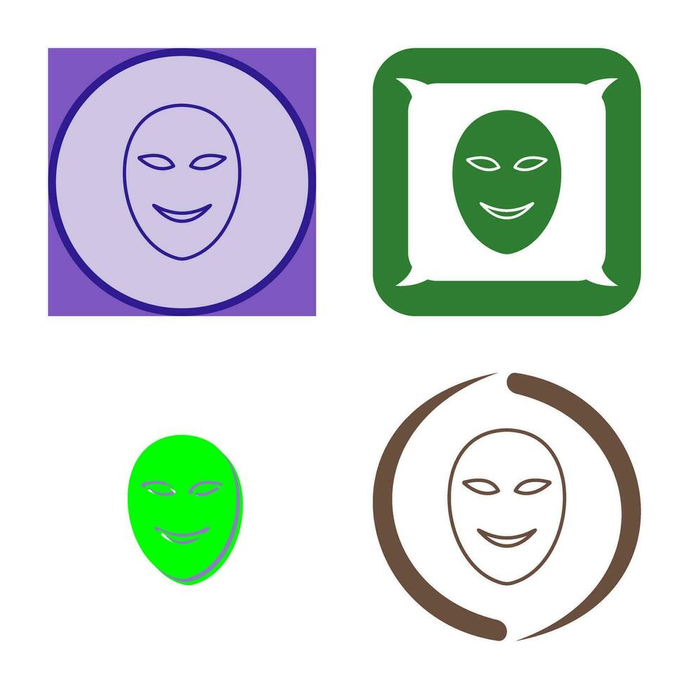 Vektorsymbol für alte Gesichtsmasken vektor
