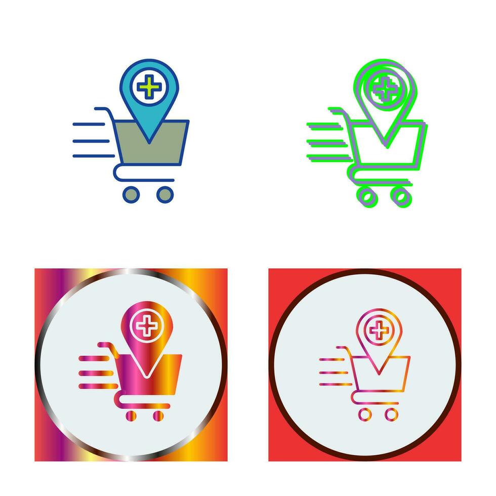 Vektorsymbol für Online-Gesundheitseinkäufe vektor