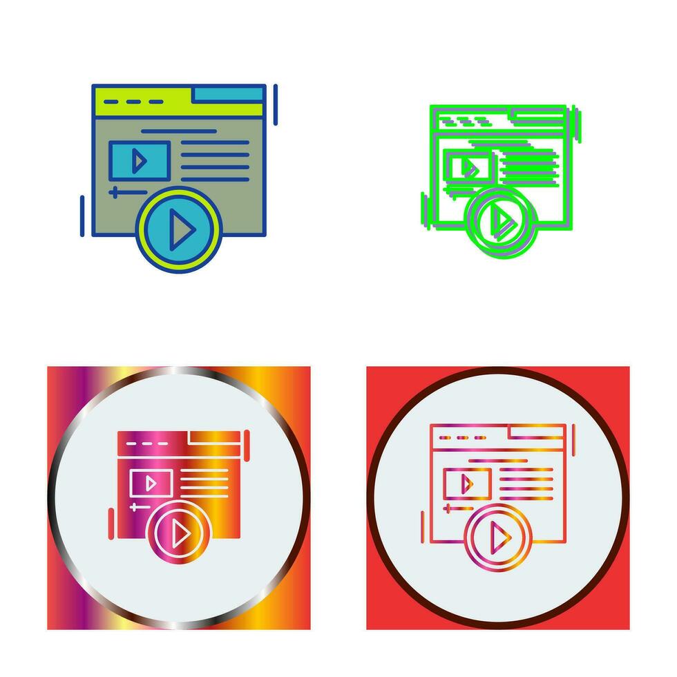 Vektorsymbol für Videoinhalte vektor