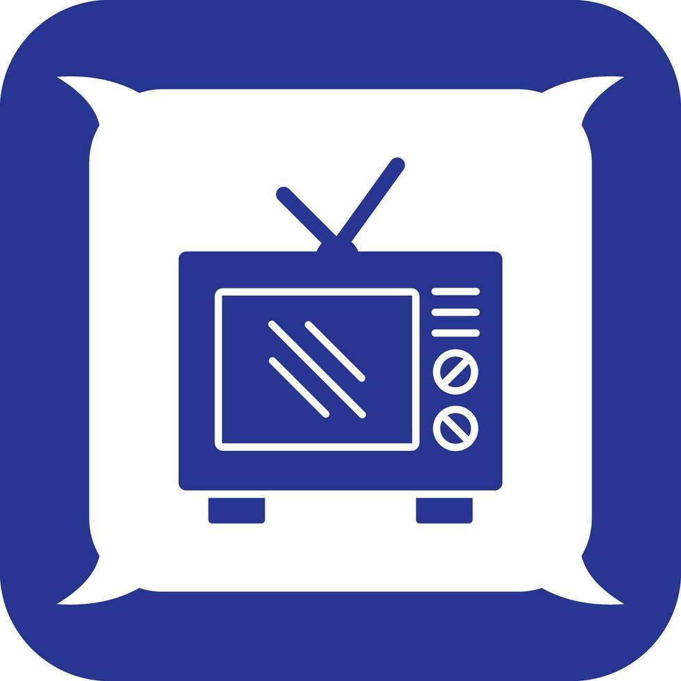 altes tv-Vektorsymbol vektor