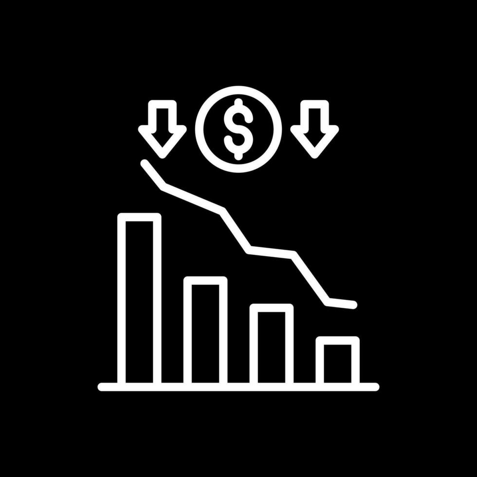 Lager Markt stürzt ab Vektor Symbol Design