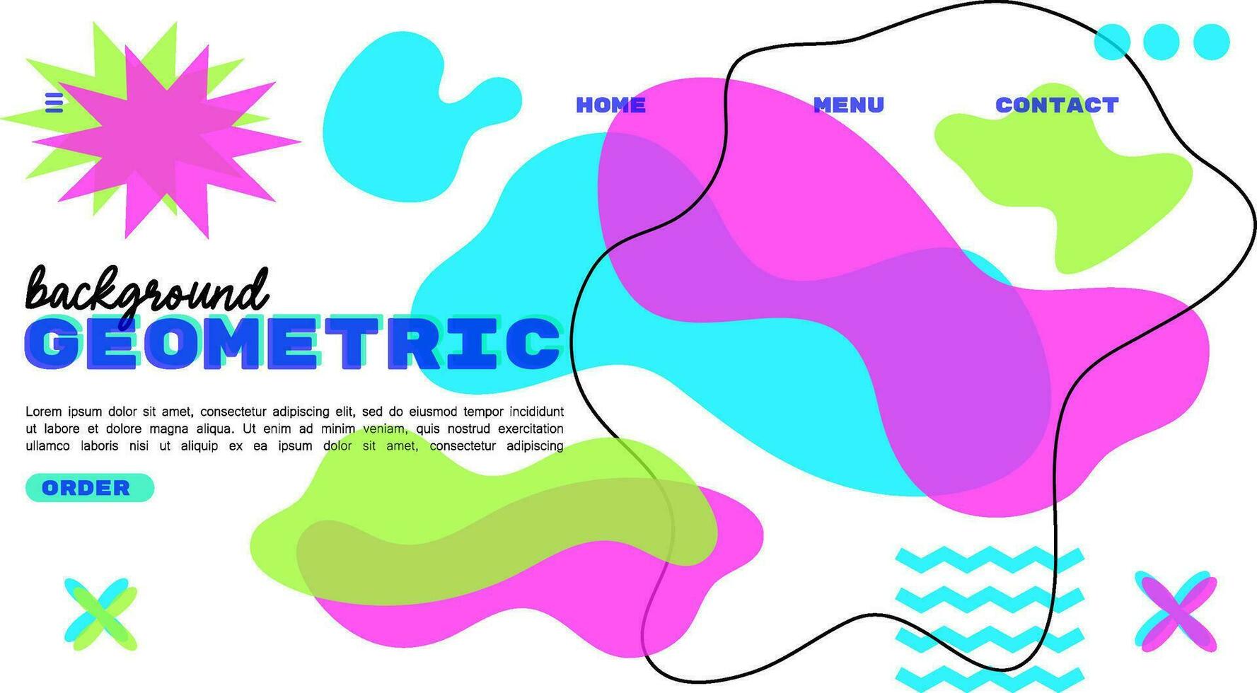 Hintergrund geometrisch abstrakt aufsteigen bewirken Netz Vorlage Design. Vektor Illustration. retro und dynamisch Stil.