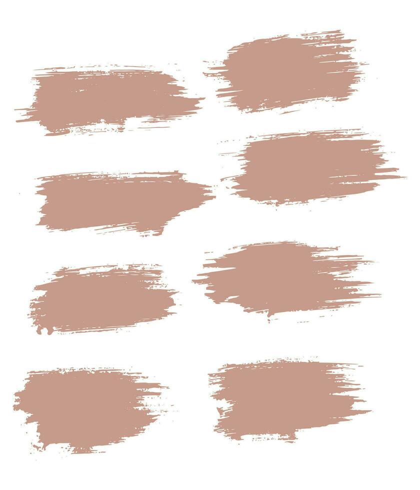 Hand gemalt Grunge Textur Rosa Bürste Schlaganfall einstellen vektor