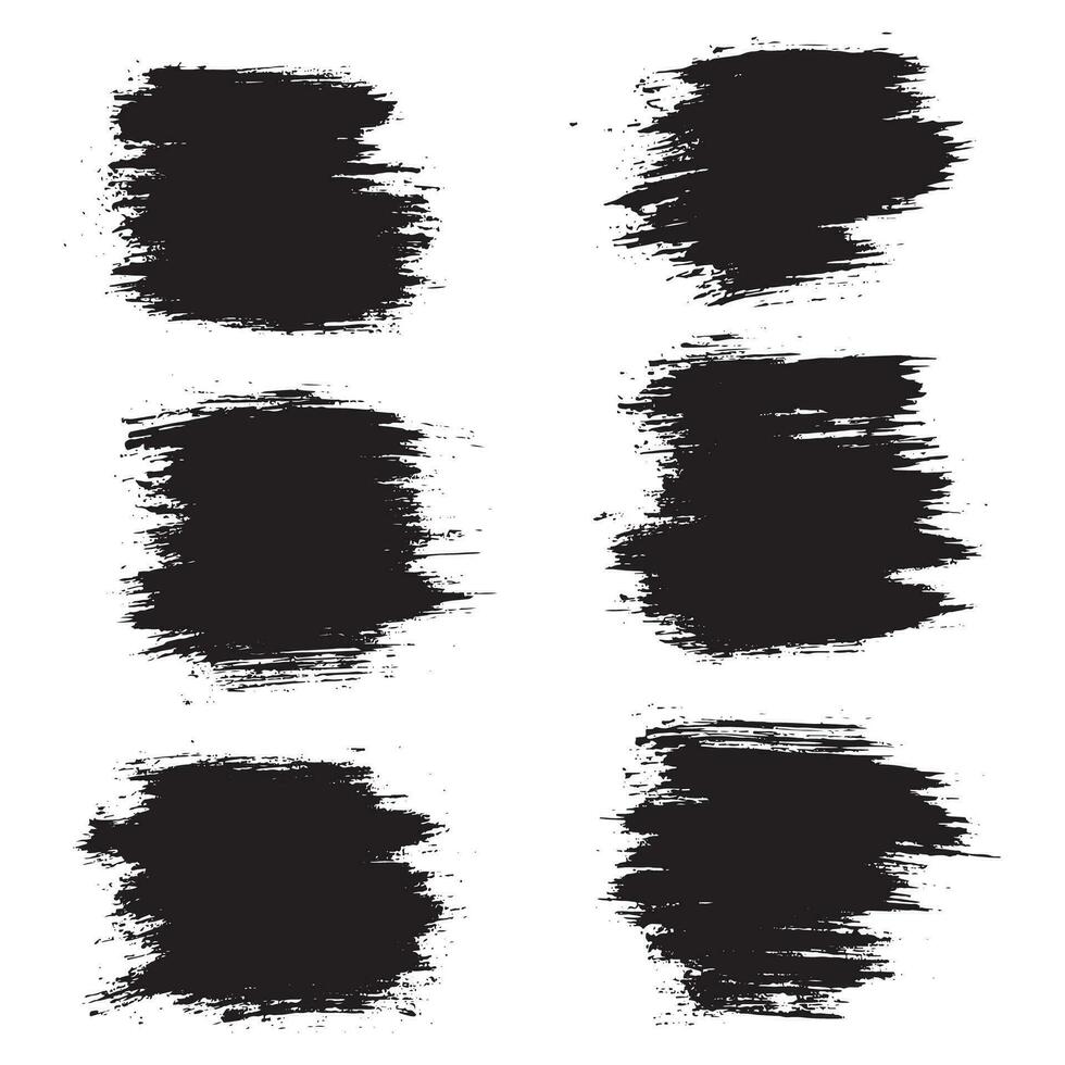 Farbe Bürste Schlaganfall schwarz Vorlage Sammlung vektor