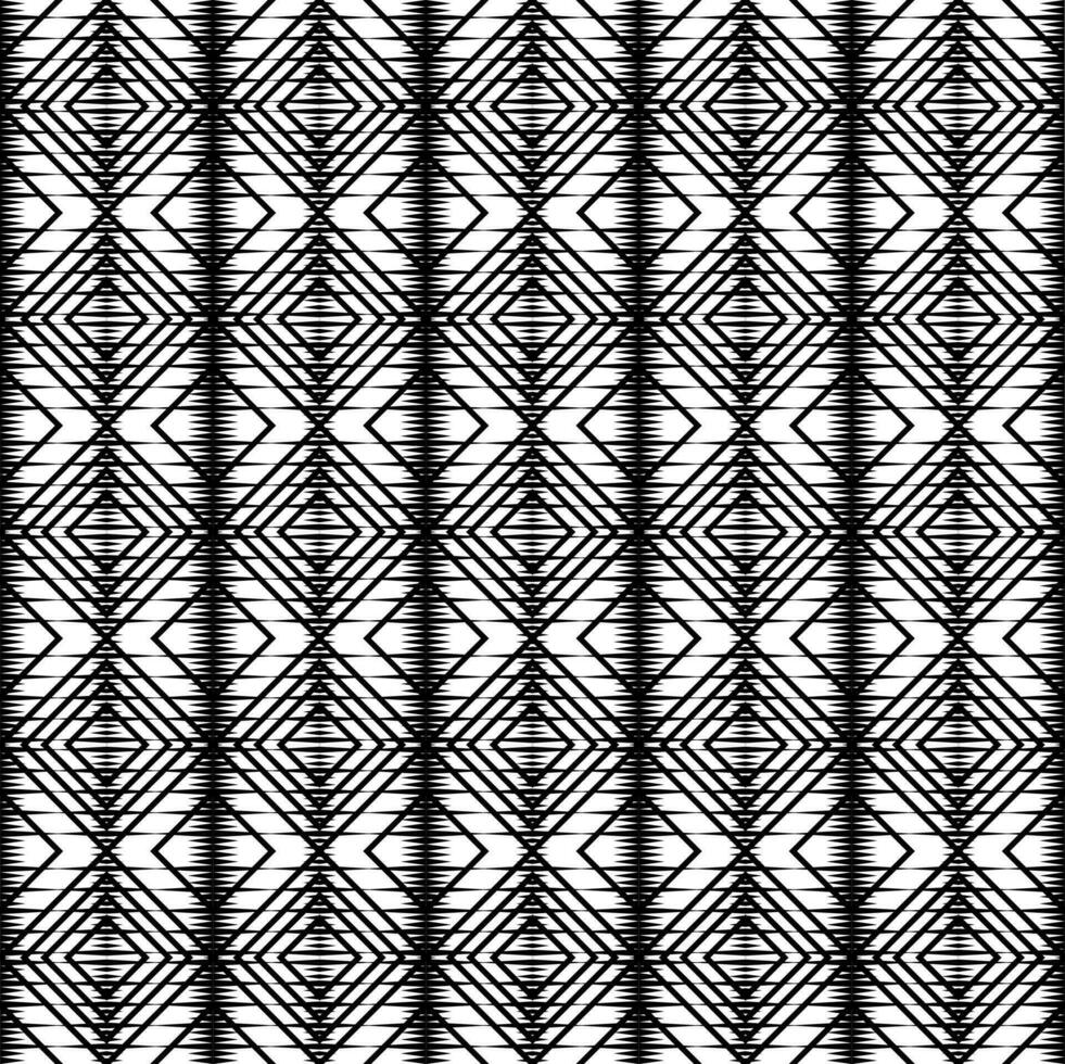 svart och vit geometrisk sömlös mönster. duotone grafisk design vektor