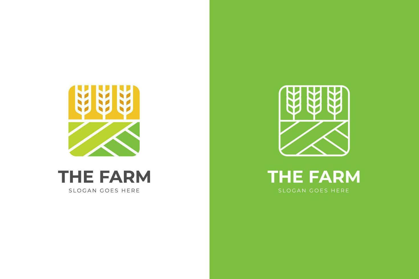 Landwirtschaft Logo Design zum Agronomie, Weizen Bauernhof, ländlich Land Landwirtschaft Feld, natürlich Ernte vektor