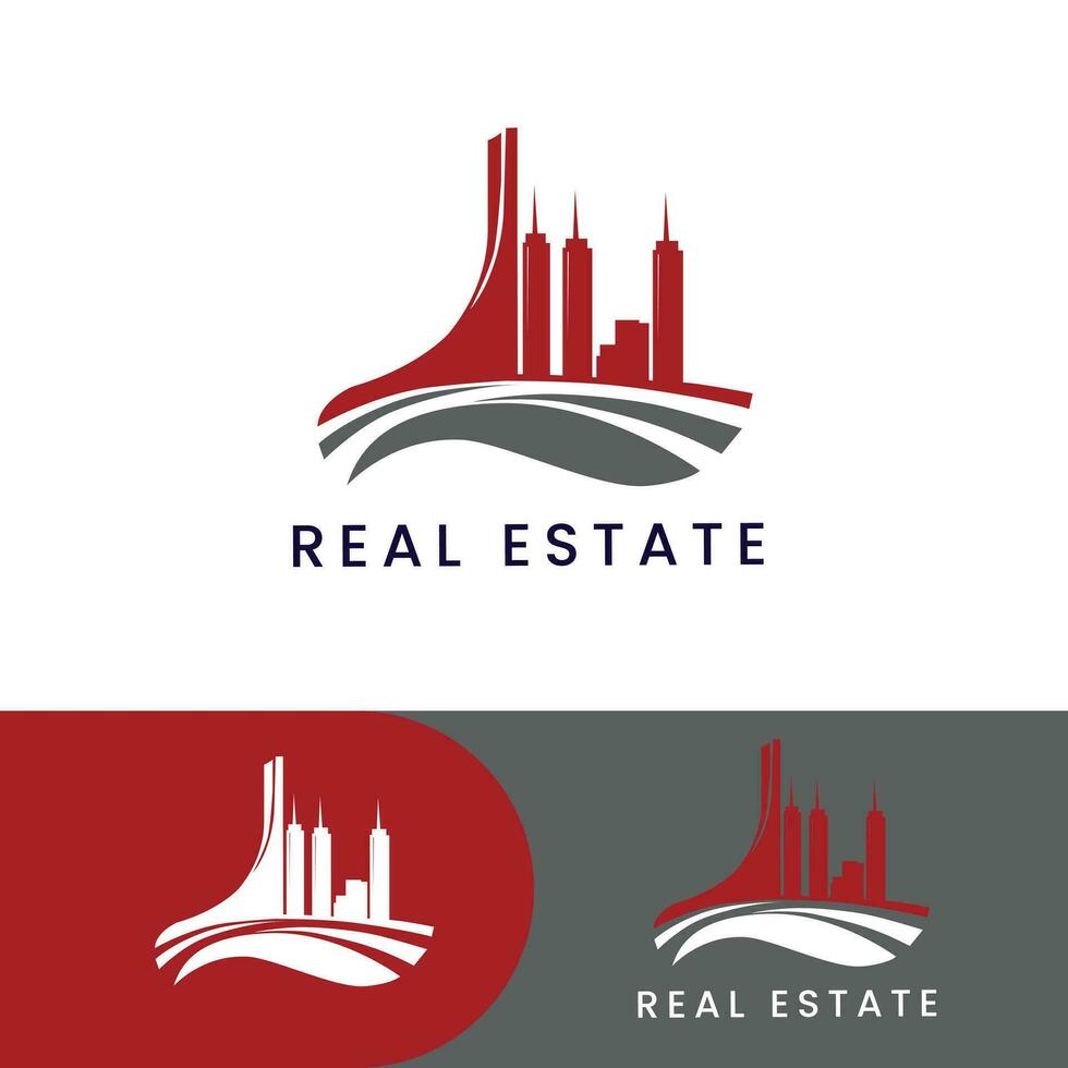 immobilien einfaches logo-design vektor