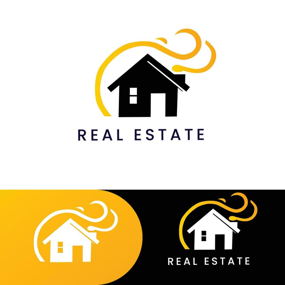 immobilien einfaches logo-design vektor