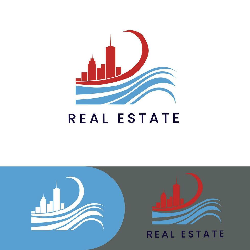 immobilien einfaches logo-design vektor