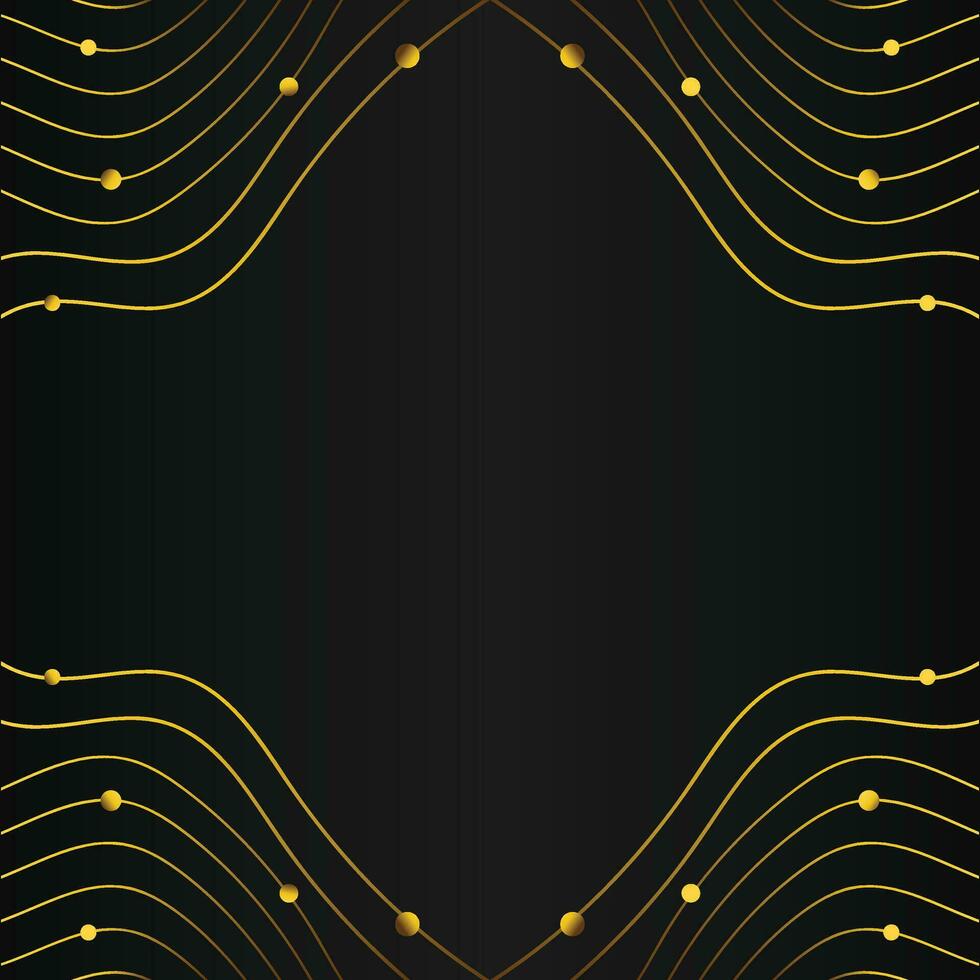 Luxus abstrakt Gold Linie Rahmen Dekoration auf schwarz Hintergrund vektor