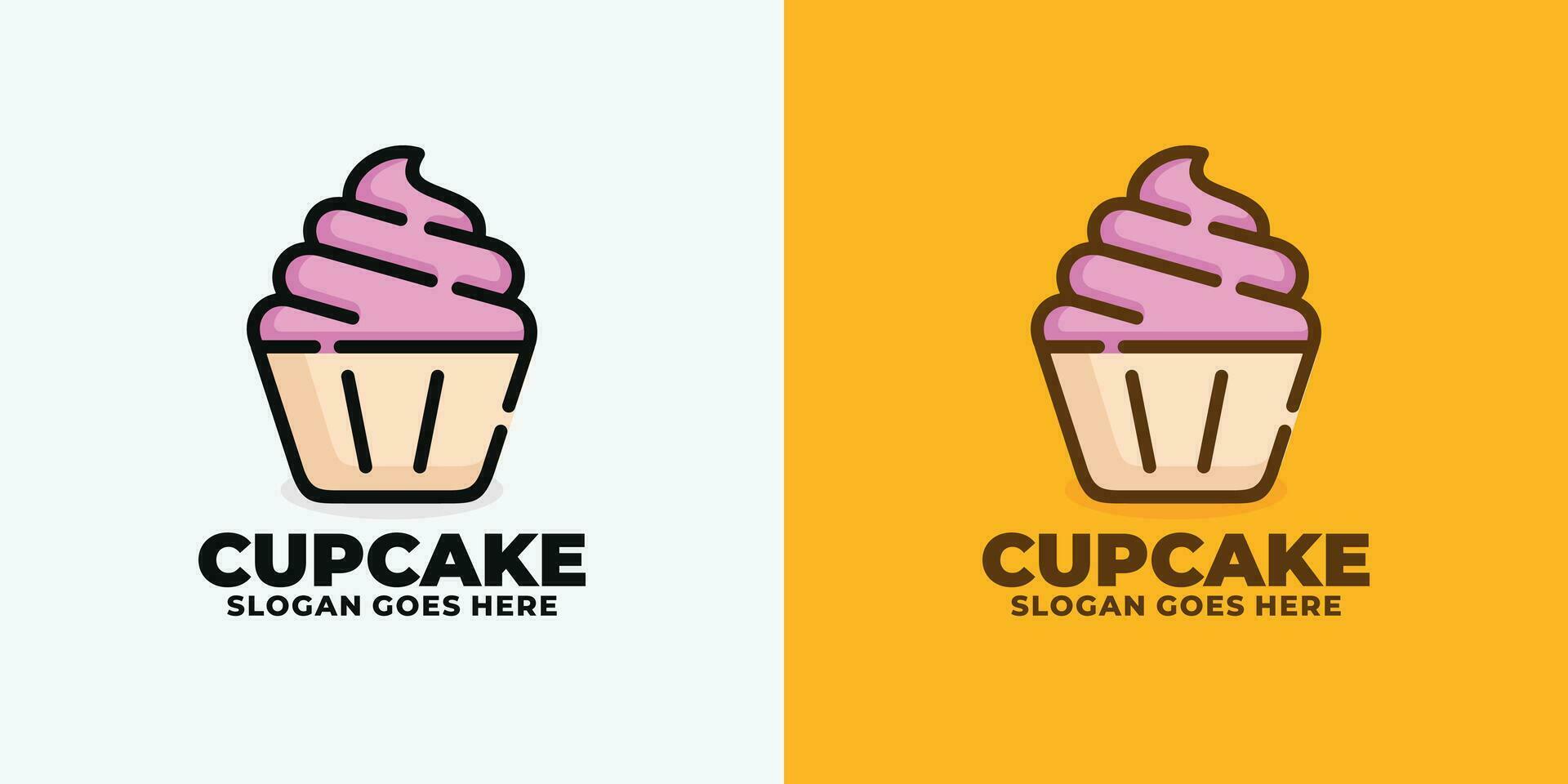 Cupcake Logo Design Vektor Illustration