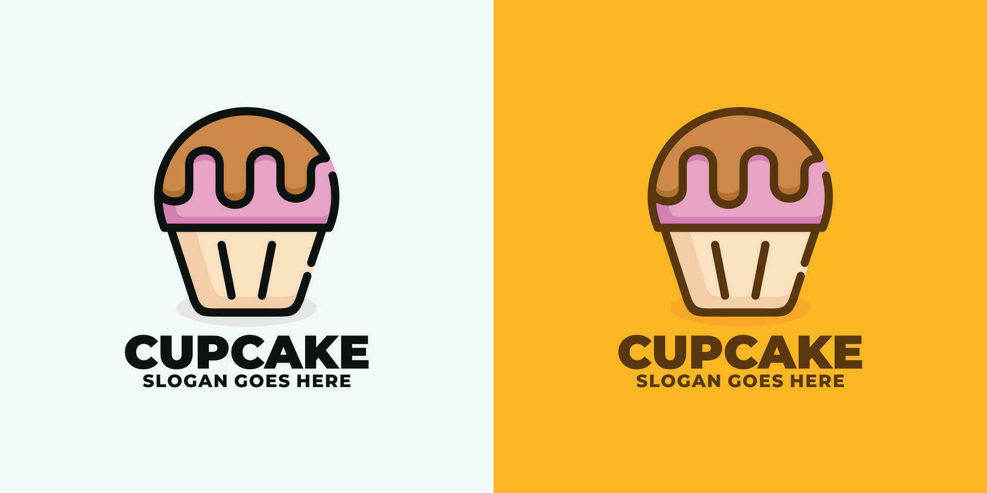 Cupcake Logo Design Vektor Illustration