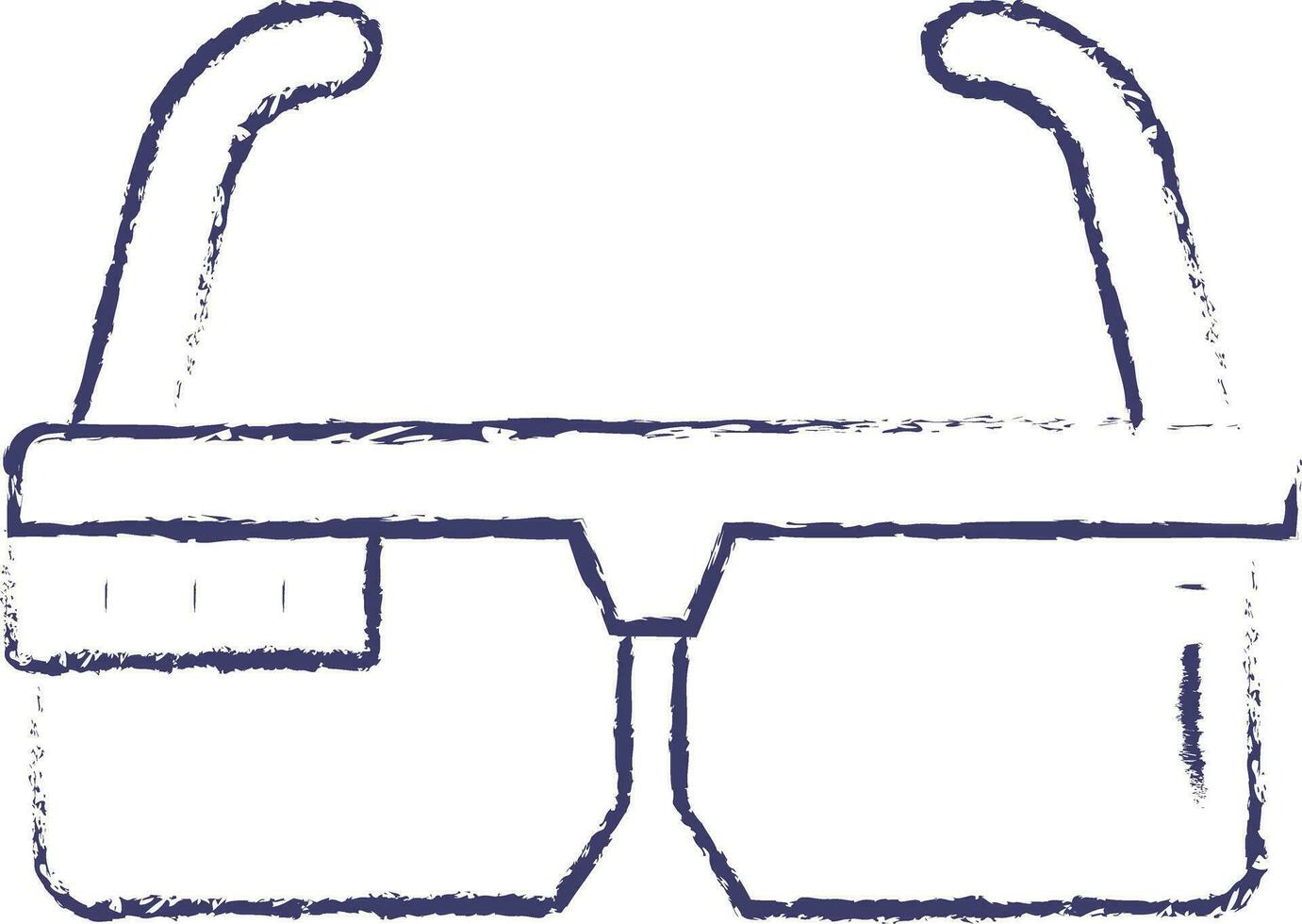 smart glasögon hand dragen vektor illustration