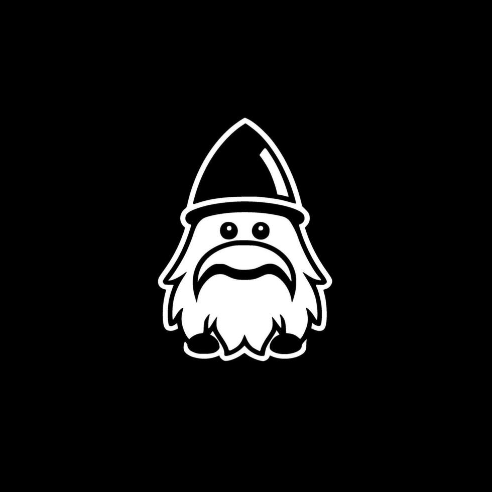 tomte, minimalistisk och enkel silhuett - vektor illustration