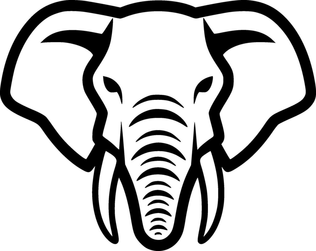 elefant - minimalistisk och platt logotyp - vektor illustration