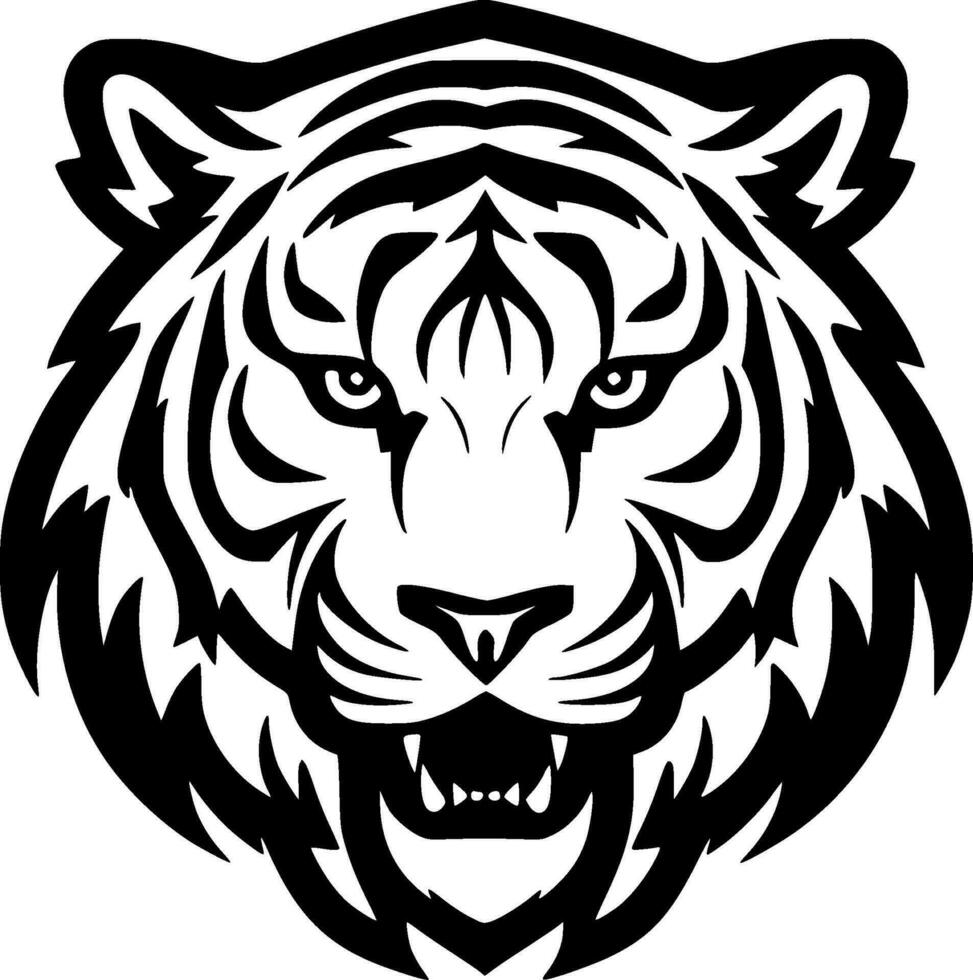 Tiger - - minimalistisch und eben Logo - - Vektor Illustration