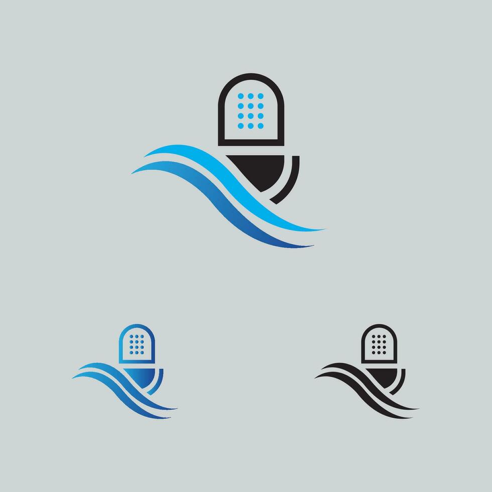 podcast logotyp bilder illustration design vektor