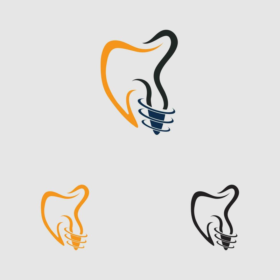 Dental implantieren Logo Design Konzept Vektor, Dental Pflege Logo Vorlage vektor