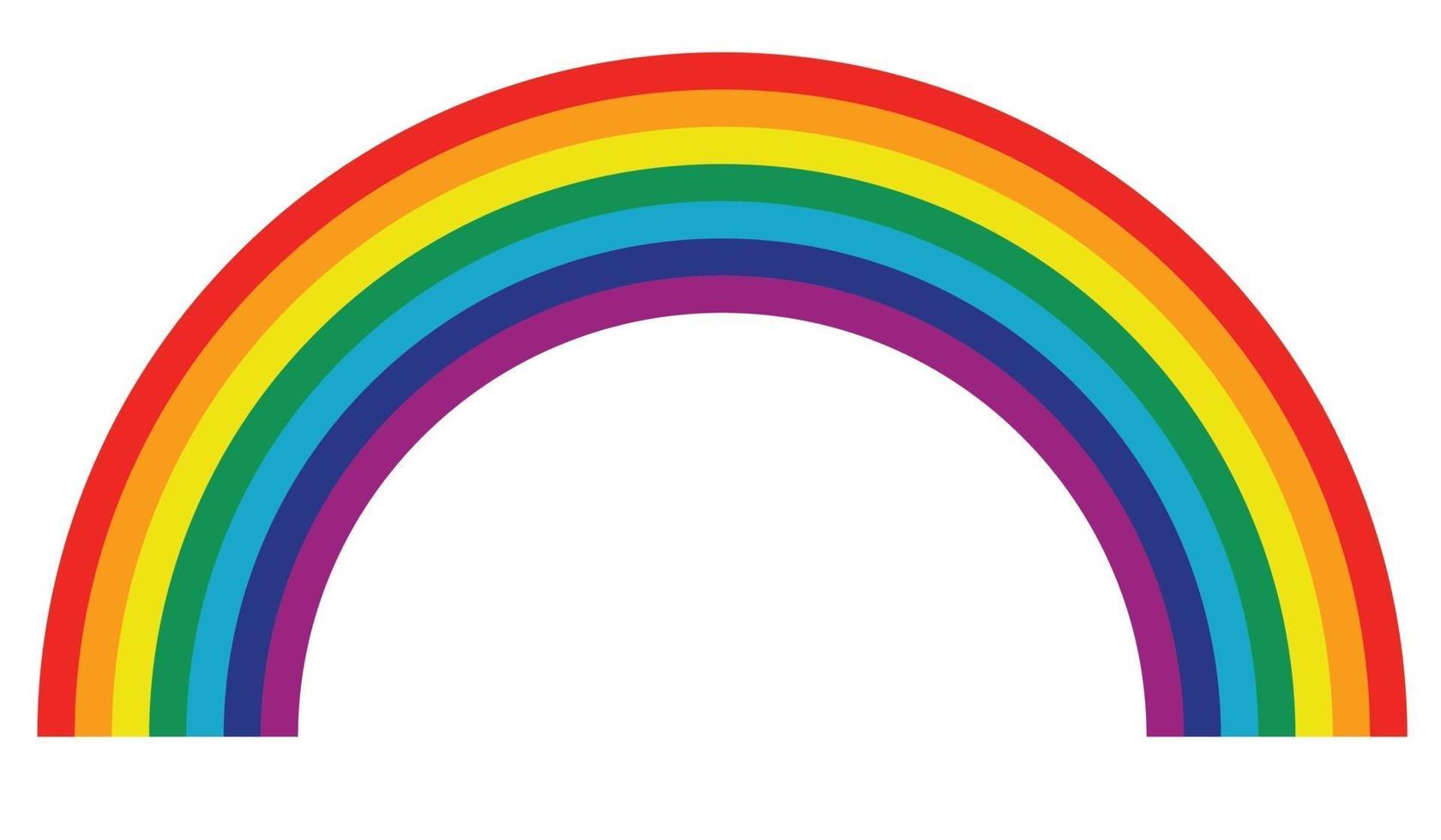 buntes Regenbogensymbol. klassischer Regenbogen. vektor