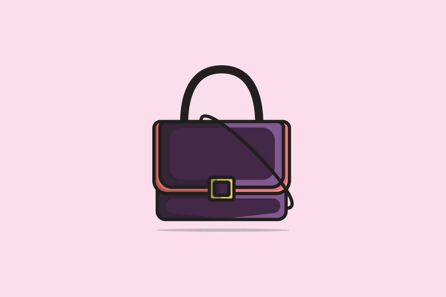 lila Luxus Frauen Handtasche oder Geldbörse Kupplung Tasche Vektor Illustration. Schönheit Mode Objekte Symbol Konzept. elegant Damen hell Leder Tasche Vektor Design.