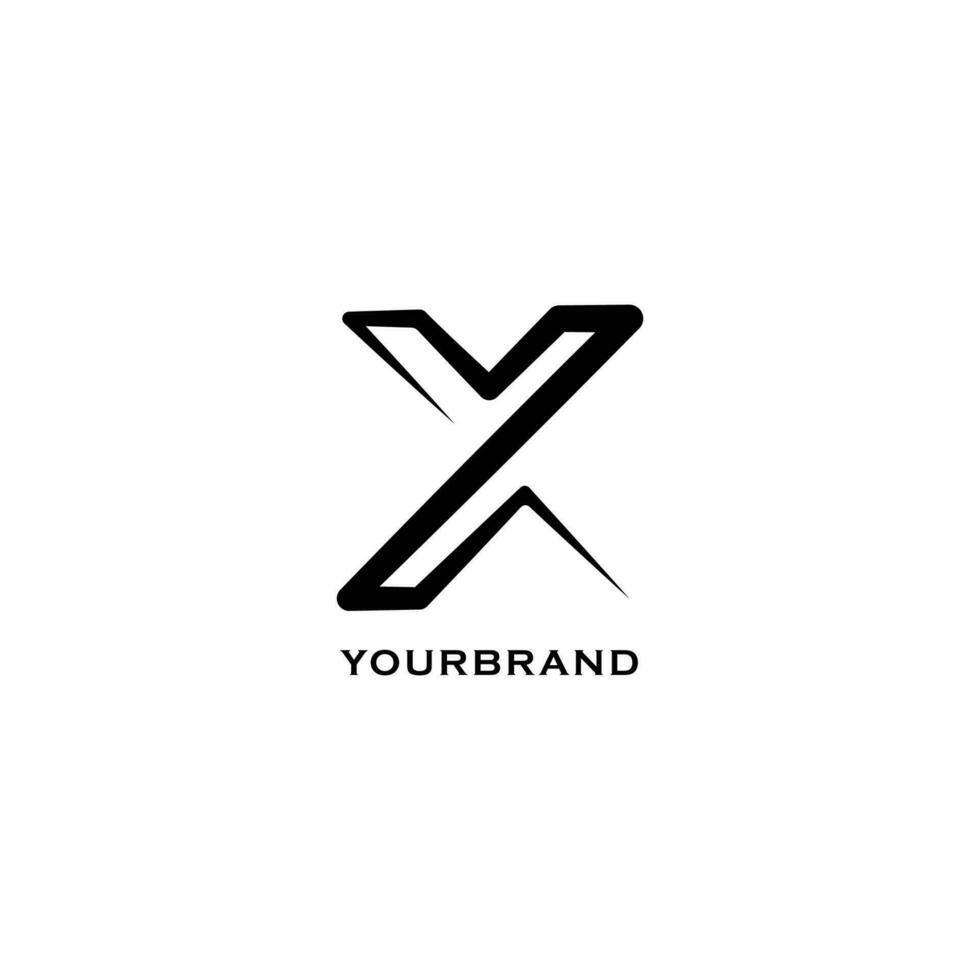elegant svart brev x vektor abstrakt geometrisk företags- logotyp ikon begrepp design