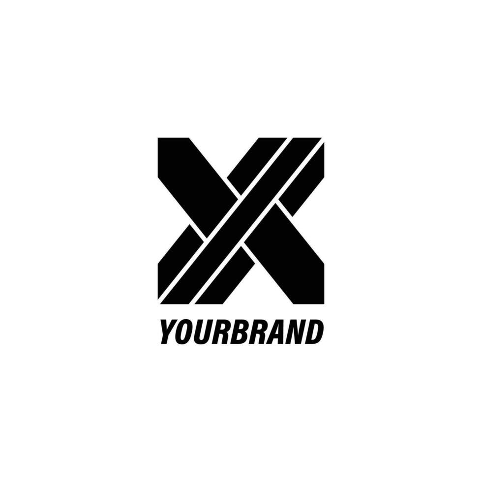 modern svart brev x vektor abstrakt geometrisk företags- logotyp ikon begrepp design