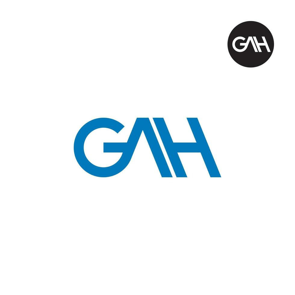 Brief gah Monogramm Logo Design vektor