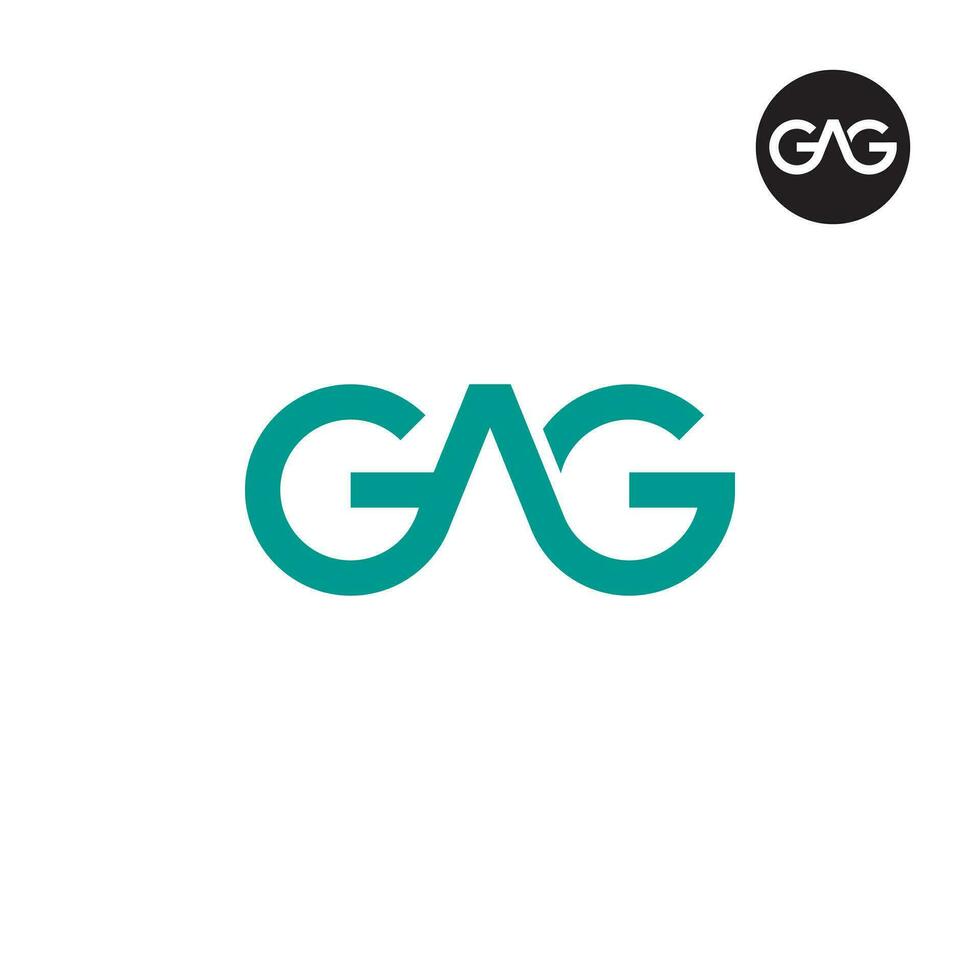 brev gag monogram logotyp design logotyp vektor