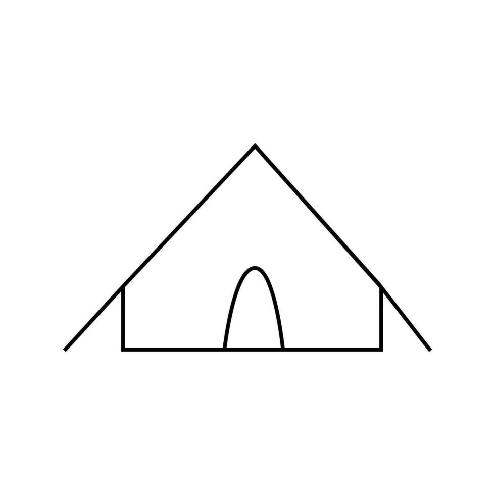 tält ikon vektor. camping illustration tecken. vandra symbol. läger logotyp. vektor