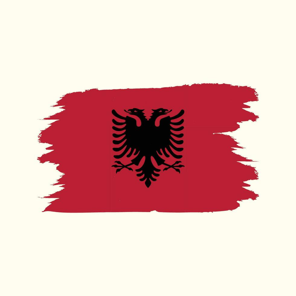 vektor flagga av albania nationell emblem