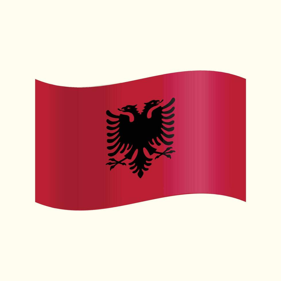 vektor flagga av albania nationell emblem