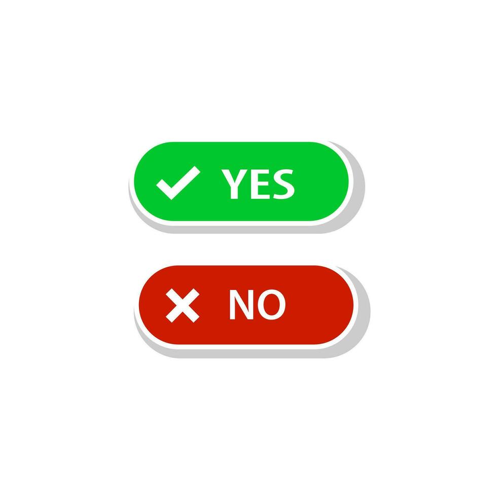 Ja Nein prüfen vektor