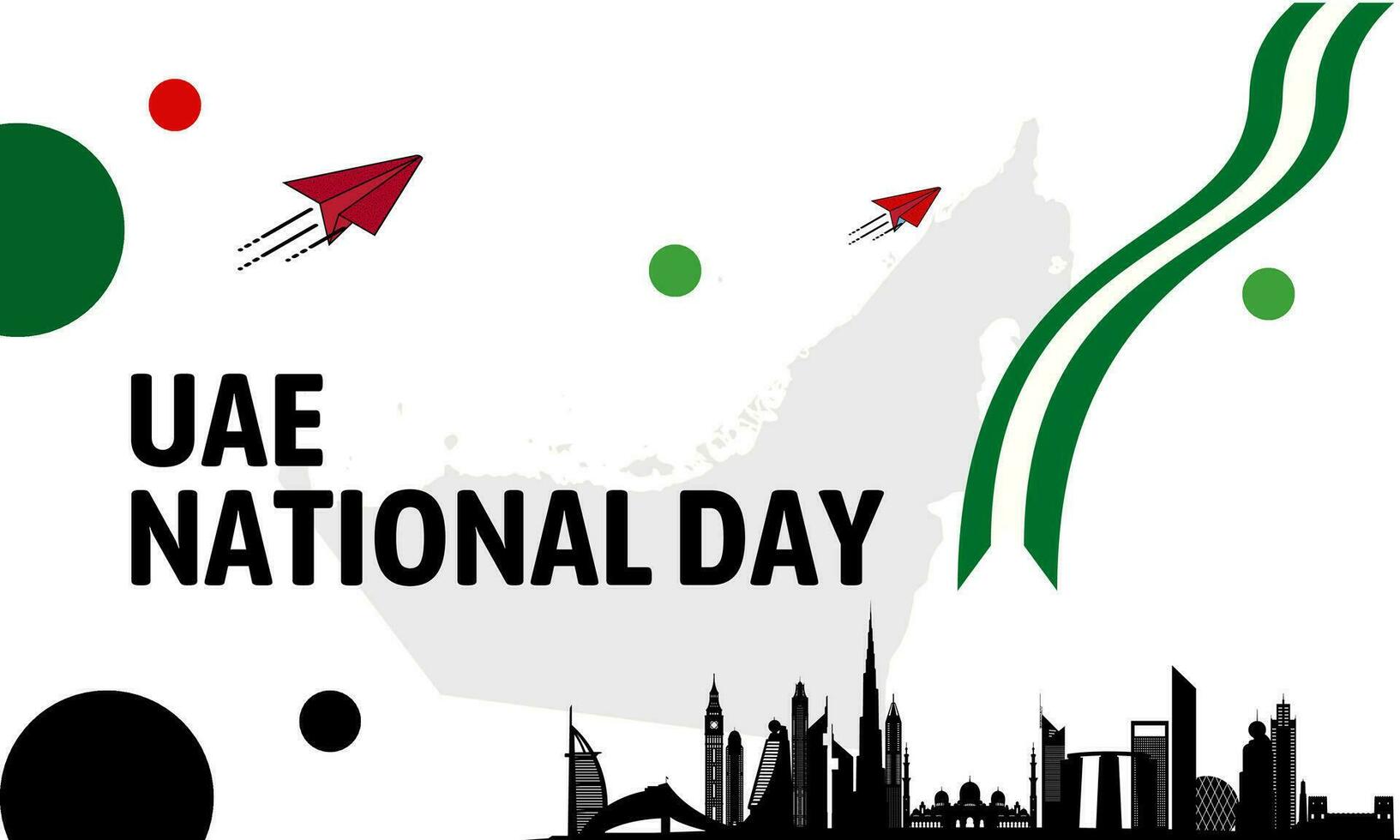 uae nationell dag baner för oberoende dag årsdag. arab emirates modern geometrisk retro abstrakt design. vektor