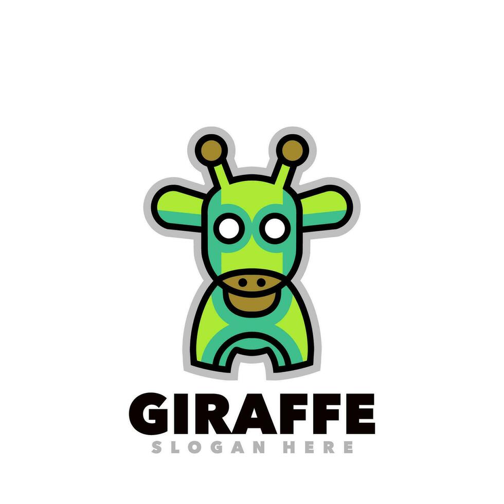 giraff maskot tecknad serie vektor